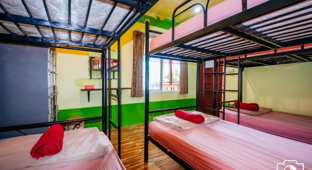 Кровать в общем номере Venus Resort