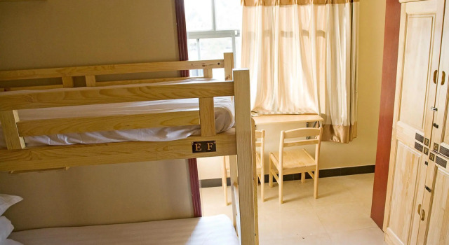 Кровать в общем номере Upland International Youth Hostel
