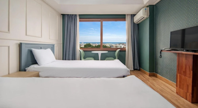 Кровать в общем номере Ganse stay