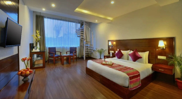 Двухместный люкс Дуплекс с красивым видом из окна TreeHouse Chail Villas