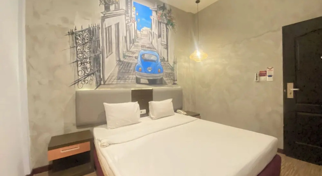 Superior Dvoulůžkový s manželskou postelí pokoj Hotel Pantes Candi Semarang