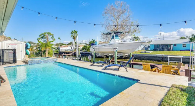 Коттедж Spacious Canalfront Home w/ Pool ~ 1/2 Mi to Beach