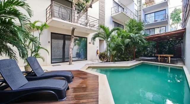 Saskab 11 Private RoofTop&Pool Jungle View 2BR PH, Rezervasyon Daire Tulum havuzlu oteller, Yüzme Havuzu