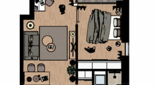 Апартаменты Comfort с 2 комнатами с видом на сад Boardinghome Oldenburg