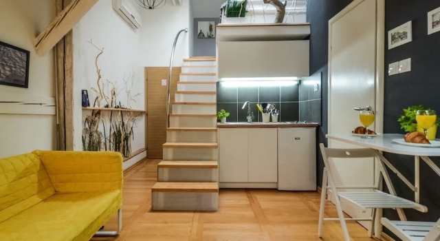 Студия с красивым видом из окна Apartments KRUC