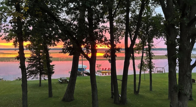 Deluxe Doppel Zimmer mit Seeblick Leech Lake Resort Bed & Breakfast