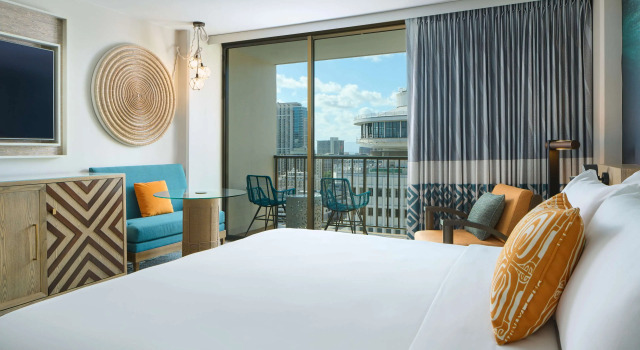 Двухместный номер с частичным видом на океан OUTRIGGER Waikiki Beachcomber Hotel