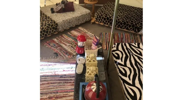 Fully Equipped Bell Tent 1 Campsite, Book Campground Warminster Wiltshire