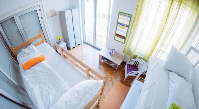 Кровать в общем номере Hostel Beogradjanka