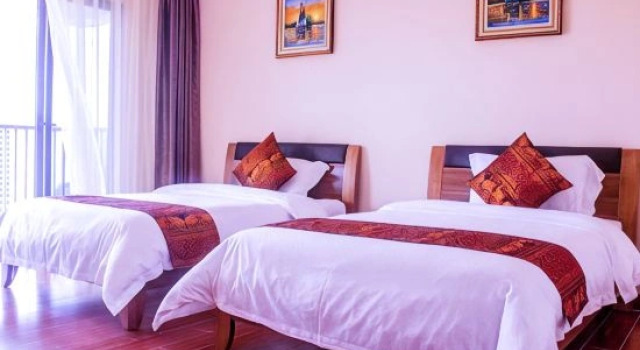 Люкс с 2 комнатами с видом на океан Weifudun Holiday Apartment (Hailing Island Poly Silver Beach)