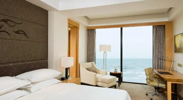 Двухместный номер Deluxe с видом на океан Sheraton Yantai Golden Beach Resort
