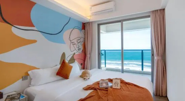 Трёхместный семейный люкс с 2 комнатами с видом на море Xinglun International Seaview Holiday Apartment (Shanwei Poly Jinluwan Branch)