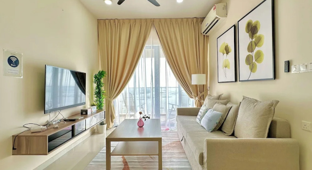 Апартаменты с 2 комнатами с балконом и с видом на море Country Garden Danga Bay NEO Suites