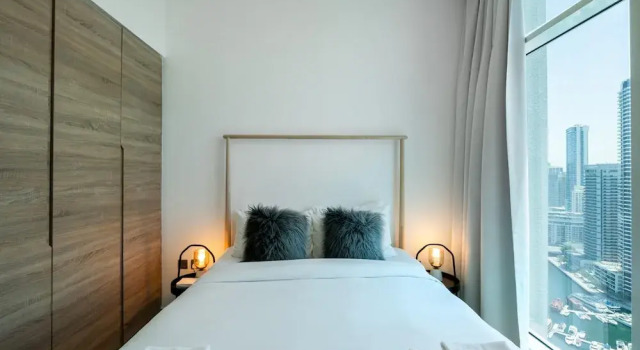Chic 2BR w Dubai Marina Views, Забронировать Апартаменты/квартира Апартаменты Эмирата Дубая, рядом с Dubai Marina Yacht Club, Апартаменты/квартира