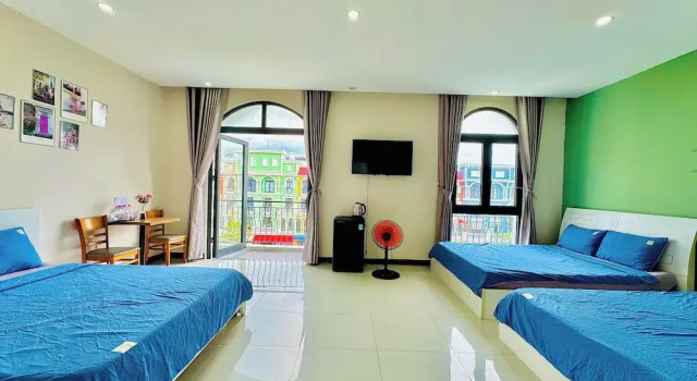 Кровать в общем номере Hà Lan Homestay Grand World Phú Quốc