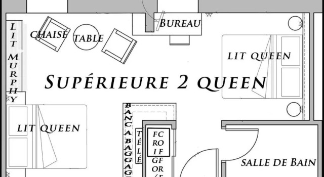 Четырёхместный номер Superior Hotel du Vieux Quebec