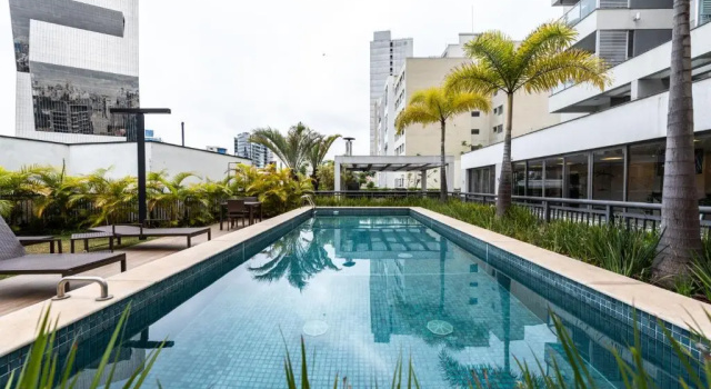 Апартаменты Edificio Homelike Pinheiros Top Floor with City Views of Faria Lima Pool Fitness Room and Parking