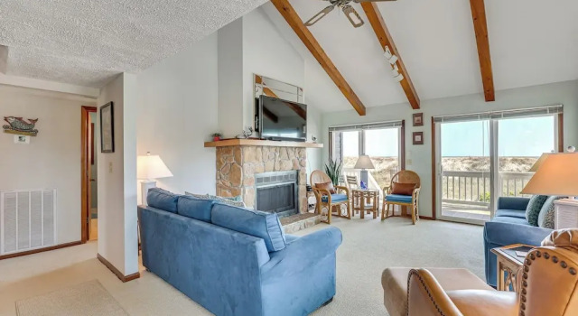 Deck & View: Oceanfront Oasis in Oak Island!