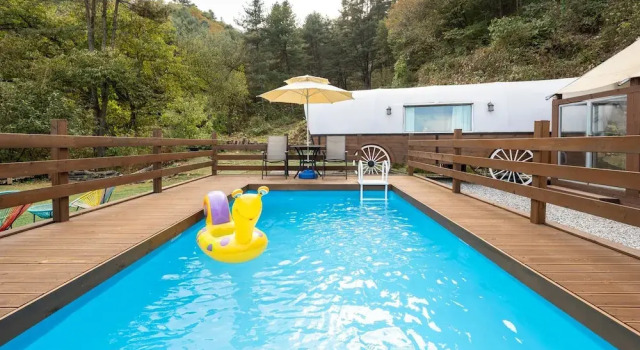 Вилла Gapyeong Dalmeong Pool Villa Glamping