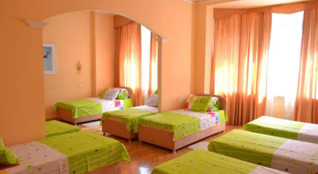 Кровать в общем номере Lviv Euro Hostel