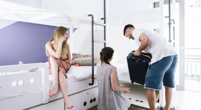 Кровать в общем номере Cocoon City Hostel