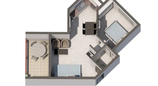 Apartamento 1 dormitorio con balcón y con vista a la piscina Artemis Cynthia Complex
