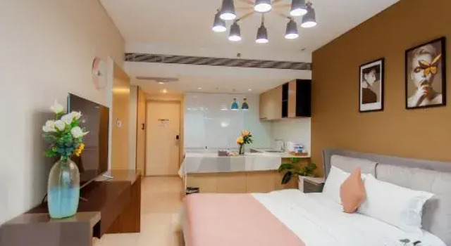 Двухместный семейный люкс с видом на город Qingdao Better Joy Apartment Hotel-May Fourth Square Wanxiang City Branch