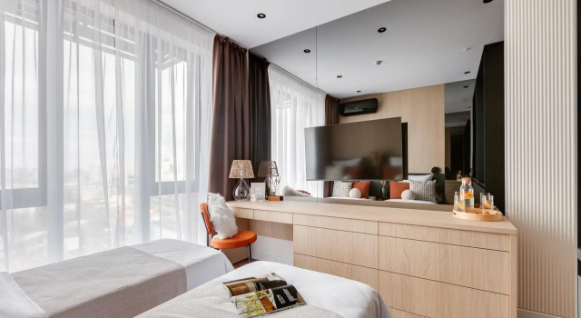 Luxury studio  with a view of the Izmailovsky Kremlin, Book Lejlighed Lejligheder i Moskva, Lejlighed