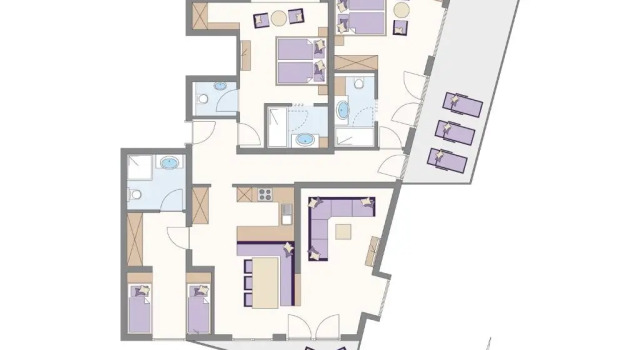 Апартаменты с 3 комнатами Tschuggmall Appartements