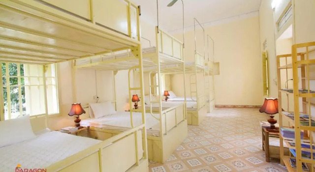 Кровать в общем номере Hoa lu Eco Homestay