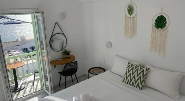 Двухместный номер Standard с видом на море Yalos Hotel Sunset view Mykonos town private rooms
