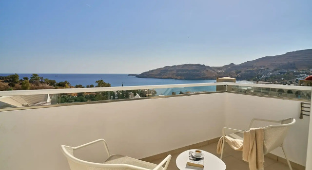 Двухместный номер Panoramic Deluxe с видом на море Lindos Village Resort & Spa