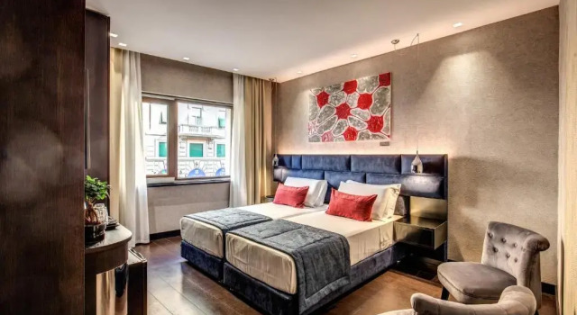 Трёхместный номер Standard с красивым видом из окна Prassede Palace Hotel