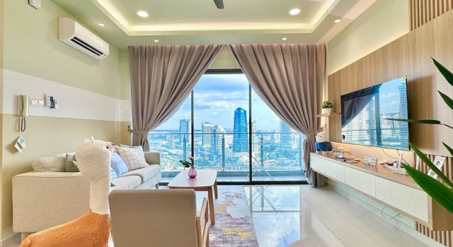 Семейные апартаменты с 3 комнатами с видом на город SKS Pavillion Residences - High Floor with Singapore View