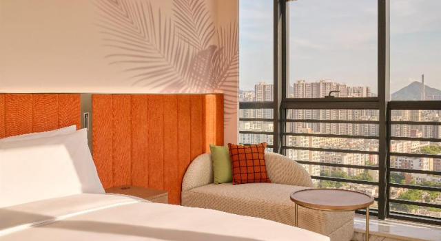 Двухместный люкс Deluxe Hilton Garden Inn Zhongshan South