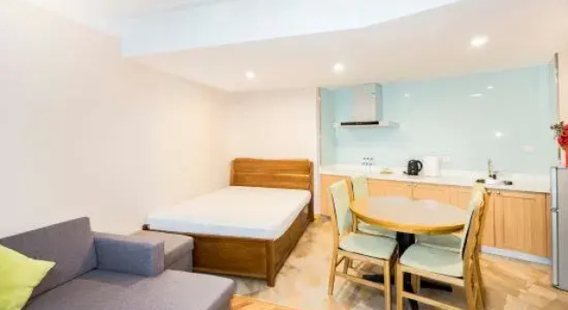 Трёхместный люкс Deluxe с красивым видом из окна Songhua Lake Qingshan Snow View Apartment