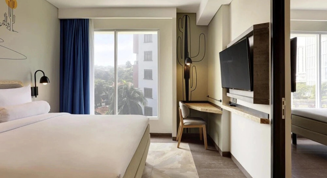 Четырёхместный семейный номер Standard ibis Styles Jakarta Simatupang