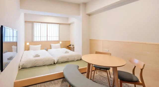 Двухместные семейные апартаменты с 2 комнатами с видом на город Apartment Hotel DIG the OSAKA