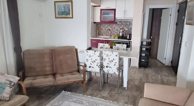Apartament 1 sypialnia i balkonem i z widokiem na morze Keri̇mbey Apart