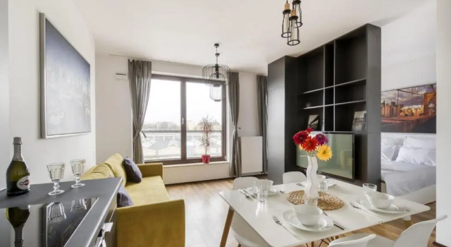 Студия Warsaw Night Apartments Giełdowa