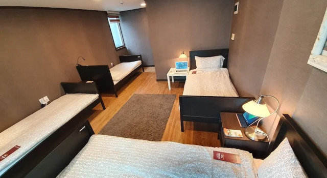 Кровать в общем номере (женский номер) с балконом Forêt Guest House Gangnam