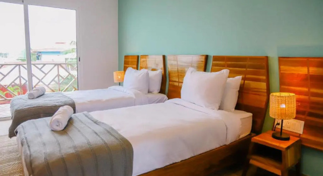 Кровать в общем номере с видом на океан Bambuda Bocas Town - Hostel
