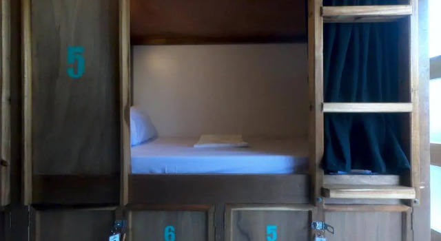 Кровать в общем номере My Green Hostel
