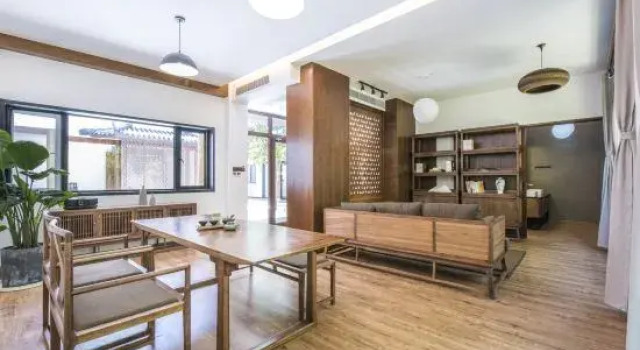 Двухместный люкс с видом на сад Yuyao Simingshan Yueli Homestay