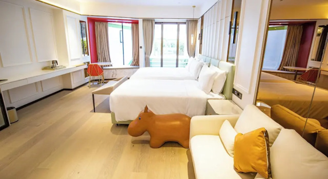 Люкс Garden Onsen Family YOHO Treasure Island Hotel