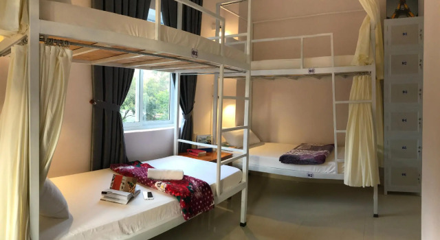 Кровать в общем номере Bon Ami Hostel