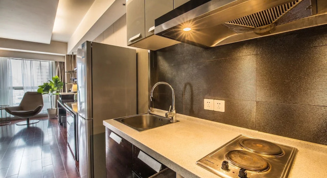 Четырёхместный номер Standard c 1 комнатой с видом на город Nanjing Kaibin Apartment-Xinjiekou Kairun Branch