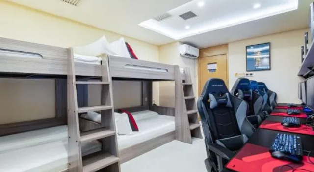 Кровать в общем номере TK e-sports Theme Hotel (Shuangqiao Metro Station, Beijing Communication University)