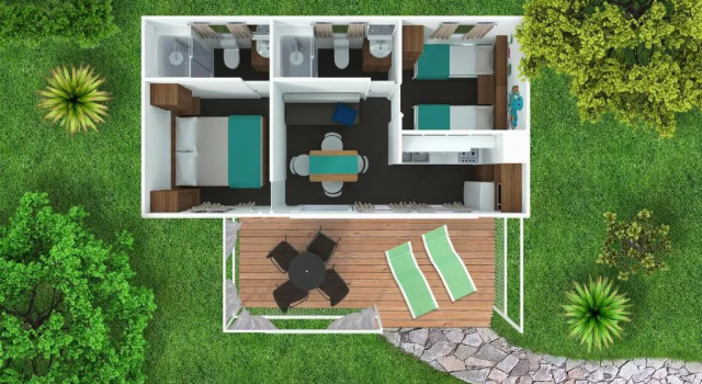 Семейный номер Standard с 2 комнатами Aminess Planet Camping Maravea Holiday Homes