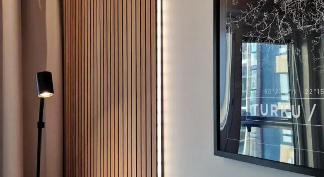 Juuri valmistunut kaksio upealla Logomon alueella., Boek Hotel Hotels in Zuid Finland met parkeren, Parkeren